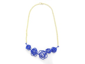Sprouted Spiral Necklace in Blue Processed Versatile Plastic