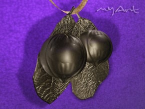 Guarana Fruit in Polished Bronzed Silver Steel