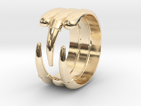 Claw Ring - Sz. 9 in 14K Yellow Gold