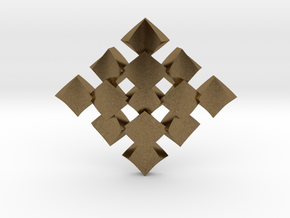 pendant twisted squares 1 in Natural Bronze