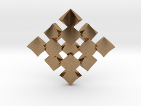 pendant twisted squares 1 in Natural Brass