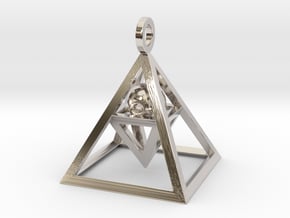 Sight of Pyramid Pendant Mini in Platinum