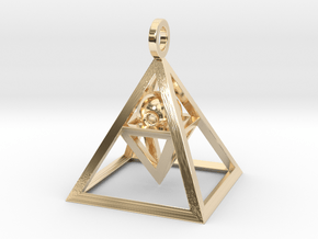 Sight of Pyramid Pendant Mini in 14K Yellow Gold