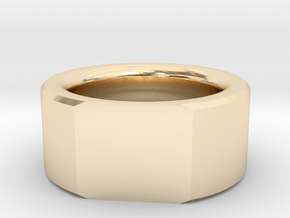 Flat-Faced Ring in 14K Yellow Gold