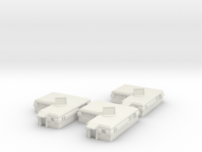 Officers Housing [ 3 Pack ] in White Natural Versatile Plastic
