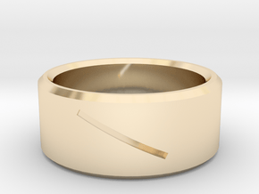 Round Ring with Slit in 14K Yellow Gold