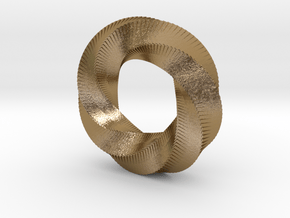 Mini (5,6) Mobius Loop in Polished Gold Steel