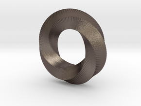 Mini (5,4) Mobius Loop in Polished Bronzed Silver Steel