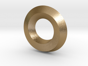 Mini (5,1) Mobius Spiral in Polished Gold Steel