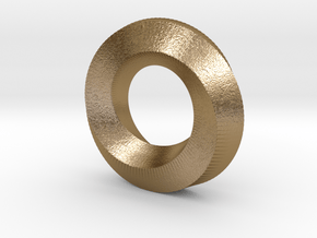 Mini (5,2) Mobius Spiral in Polished Gold Steel