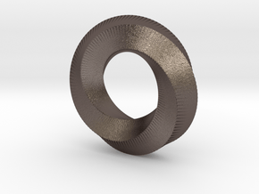 Mini (5,3) Mobius Loop in Polished Bronzed Silver Steel