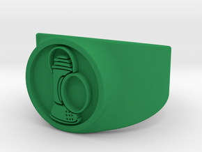 Alan Scott GL Ring Sz 11 in Green Processed Versatile Plastic