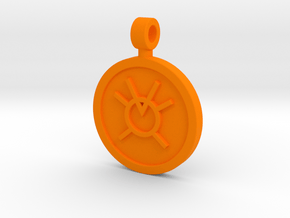 Orange Avarice Pendant in Orange Processed Versatile Plastic