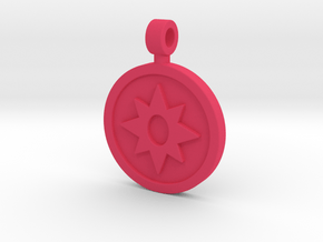 Star Saphire Pendant in Pink Processed Versatile Plastic