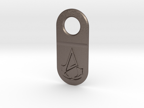 Assassin Unity Keychain Pendant in Polished Bronzed Silver Steel