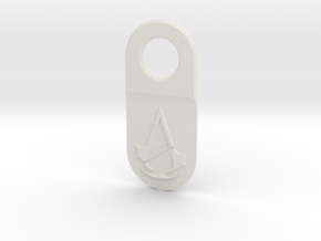 Assassin Unity Keychain Pendant in White Natural Versatile Plastic