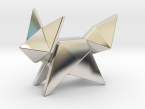 Origami Fox in Platinum