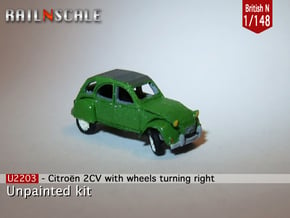 Citroën 2CV - parked (British N 1:148) in Smooth Fine Detail Plastic