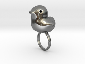 Ring Chicken Size US 6 (16.5mm) in Polished Silver