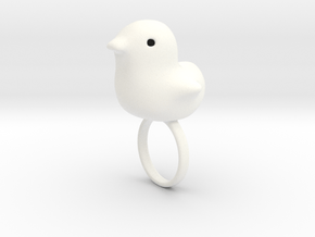 Ring Chicken Size US 6 (16.5mm) in White Processed Versatile Plastic