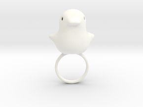 Ring Chicken Size US 7 (17.3 mm) in White Processed Versatile Plastic