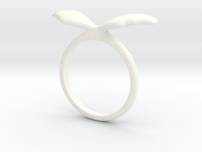 Ring Wing Size US 7 (17.3mm) in White Processed Versatile Plastic