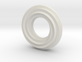 Mini (9/3,1) Mobius Loop in White Natural Versatile Plastic