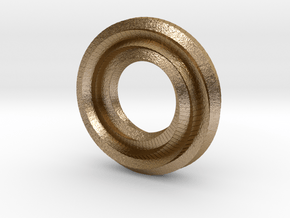 Mini (9/3,1) Mobius Loop in Polished Gold Steel