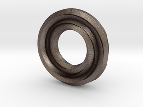 Mini (9/3,1) Mobius Loop in Polished Bronzed Silver Steel