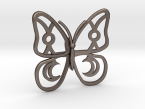 Butterfly  in Polished Bronzed Silver Steel