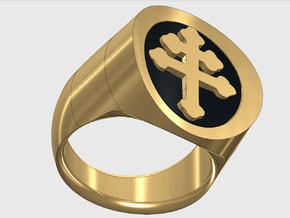 TEAM RING SIZE 12 1/2 in Polished Brass