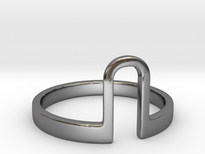 Notch Ring - Size 11.5 in Polished Silver