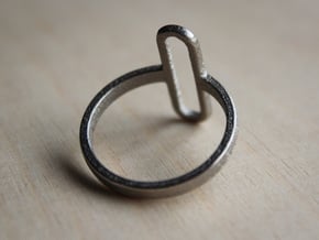 Pill Ring - Size 11.5 in Polished Nickel Steel
