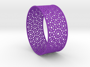 7cm Bracelet Flower Pattern Flat in Purple Processed Versatile Plastic