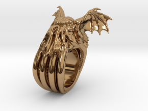 Cthulhu Ring in Polished Brass: 11 / 64