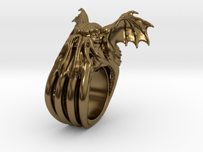 Cthulhu Ring in Polished Bronze: 11 / 64