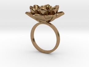 Rose Ring 17.3mm in Natural Brass: 5 / 49