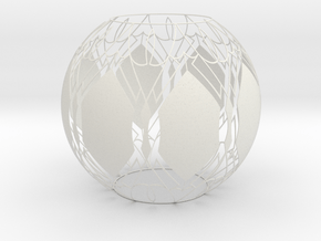 Lampshade (Designer Sphere1) in White Natural Versatile Plastic