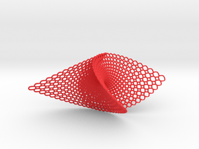 Pendant (Enneper) in Red Processed Versatile Plastic