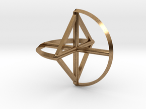 Wireframe Sphericon in Natural Brass