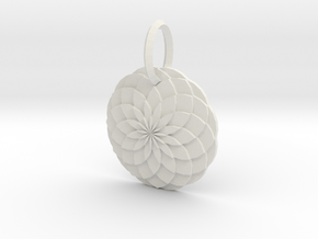  Sacred geometry Pendant  in White Natural Versatile Plastic