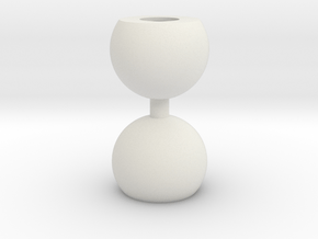 Ikebana Vase-10 in White Natural Versatile Plastic