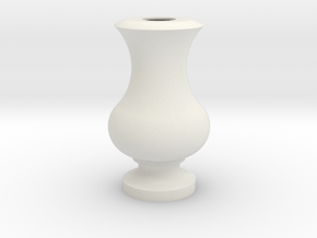Flower Vase_13 in White Natural Versatile Plastic