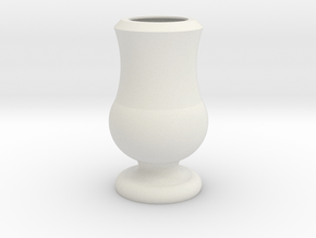 Flower Vase_11 in White Natural Versatile Plastic