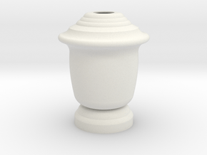 Flower Vase_12 in White Natural Versatile Plastic
