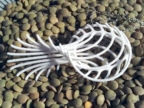 Abstract 2 Pendant in White Natural Versatile Plastic