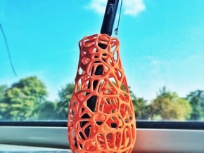 Voronoi Pen Holder in Orange Processed Versatile Plastic