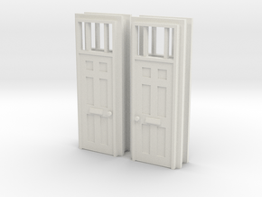 Door Type 16 X 4 - 4mm Scale in White Natural Versatile Plastic