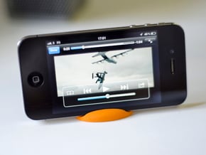 Curvestand for iPhone in Orange Processed Versatile Plastic