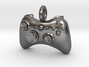 XBox 360 Controller Pendant in Polished Nickel Steel